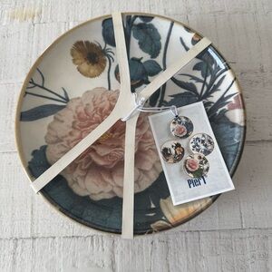 Pier 1 Imports Moody Blooms NWT Set of 4 Salad Plates Floral Ceramic Plate‎